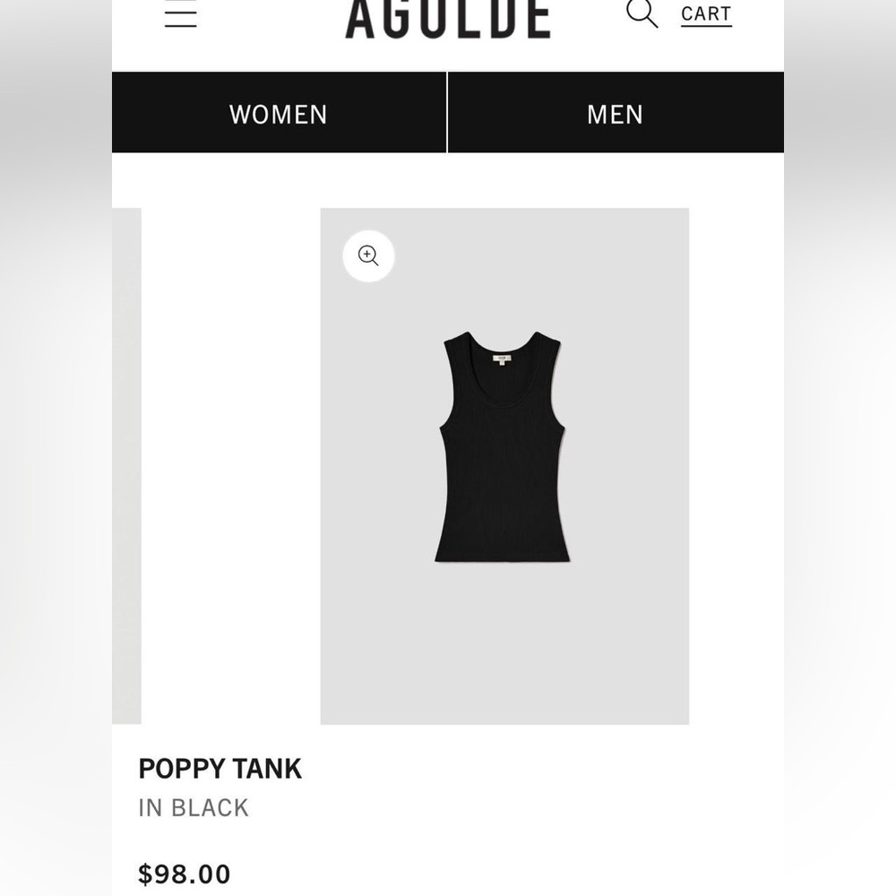 AGOLDE Poppy Tank in Black - Picture 6 of 6